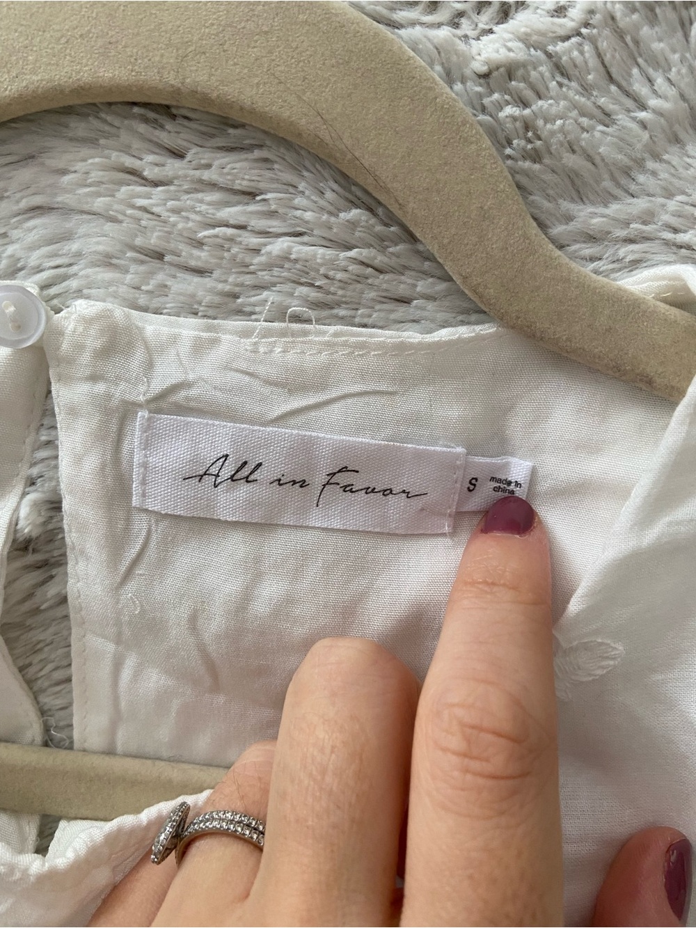 All in Favor Cream Floral Embroidered Lace Crop Top - Picture 3 of 3